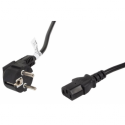 Lanberg - Power cable - CEI 23-16 / VII  /  CEE 7 / 3 (SCHUKO) to IEC 60320 C13 - 10 A - 5 m - black