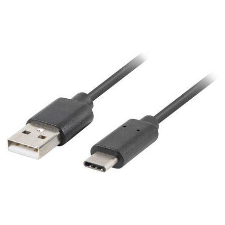 Lanberg - USB cable - USB (M) to USB-C (M) - USB 2.0 - 1.8 m - black - 0