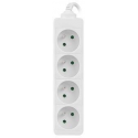 Lanberg - Power strip - 2500 Watt - input: CEE 7 / 7 - output connectors: 4 (CEE 7 / 5) - 1.5 m - white