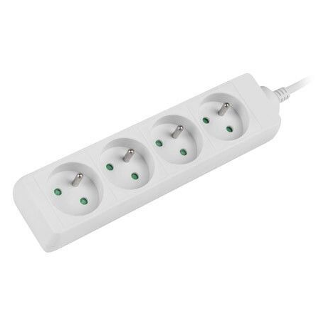 Lanberg - Power strip - 2500 Watt - input: CEE 7 / 7 - output connectors: 4 (CEE 7 / 5) - 1.5 m - white - 2