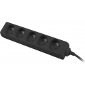 Lanberg - Power strip - 2500 Watt - input: CEE 7 / 7 - output connectors: 5 (CEE 7 / 5) - 1.5 m - black