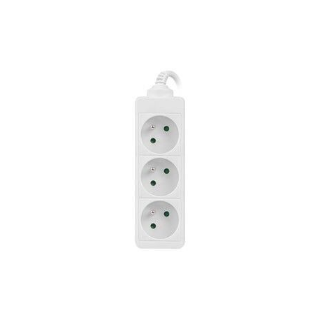 Lanberg PS0-03E-0300-W - Power strip - 2500 Watt - input: CEE 7 / 7 - output connectors: 3 (3 x CEE 7 / 5) - 3 m cord - white - 3