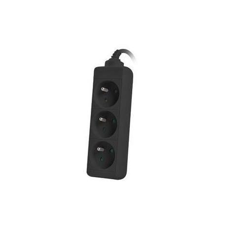 Lanberg - Power strip - input: CEE 7 / 7 - output connectors: 3 (CEE 7 / 5) - 3 m - black - 2