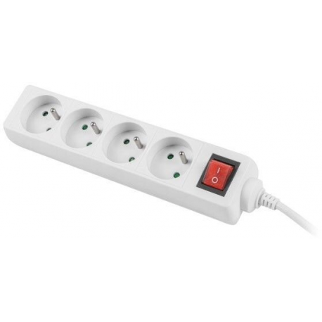 Lanberg - Power strip - 2500 Watt - input: CEE 7 / 7 - output connectors: 4 (CEE 7 / 5) - 1.5 m - white - 0