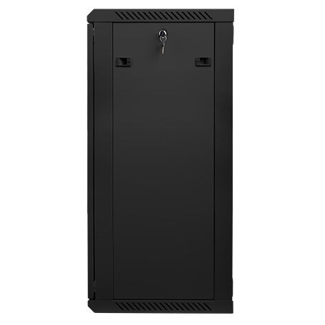 Lanberg - Rack cabinet - wall mountable - black, RAL 9004 - 22U - 19" - 4