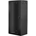 Lanberg - Rack cabinet - wall mountable - black, RAL 9004 - 27U - 19"