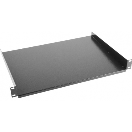 Lanberg - Rack shelf - black, RAL 9004 - 1U - 19" - 0