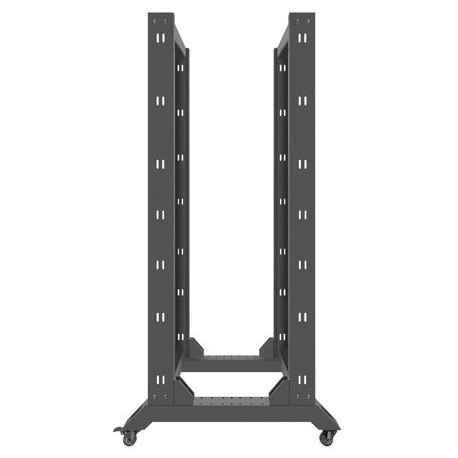 Lanberg - Rack open frame - black, RAL 9004 - 32U - 19" - 4