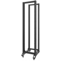 Lanberg - Rack open frame - 4-post - black - 42U - 19"
