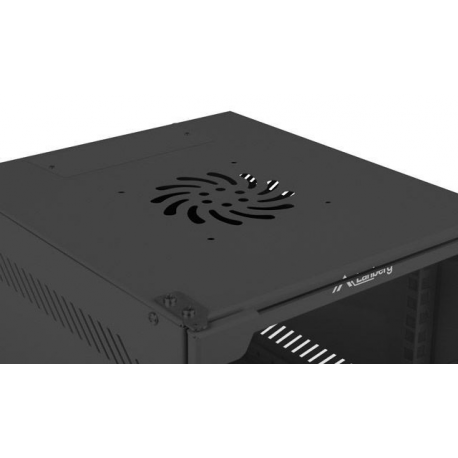 Lanberg - Rack cabinet - wall mountable - black, RAL 9004 - 6U - 10" - 5