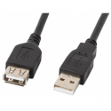Lanberg - USB extension cable - USB (M) to USB (F) - USB 2.0 - 3 m - black