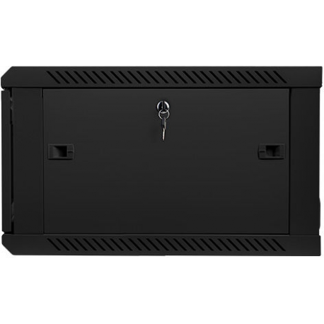Lanberg - Rack cabinet - wall mountable - black, RAL 9004 - 6U - 19" - 4