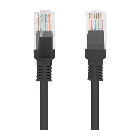 Lanberg - Patch cable - RJ-45 (M) to RJ-45 (M) - 50 cm - UTP - CAT 6 - molded, snagless, stranded - black, RAL 9004 - 0