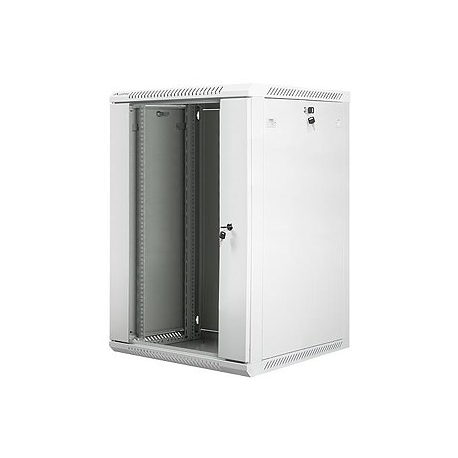 Lanberg - Rack cabinet - wall mountable - grey, RAL 7035 - 18U - 19" - 0