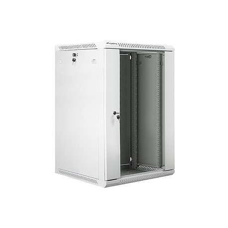 Lanberg - Rack cabinet - wall mountable - grey, RAL 7035 - 18U - 19" - 3