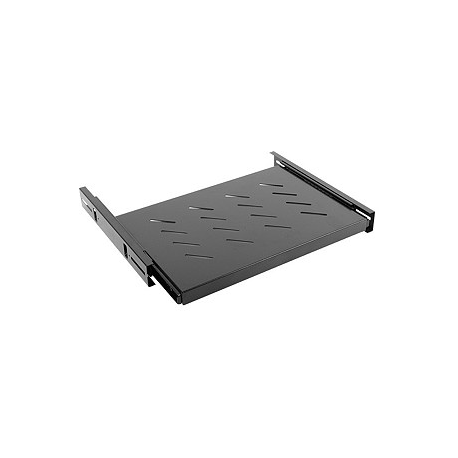 Lanberg - Rack shelf - black, RAL 9004 - 1U - 19" - 2