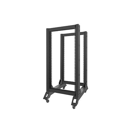 Lanberg - Rack open frame - black - 27U - 19" - 1