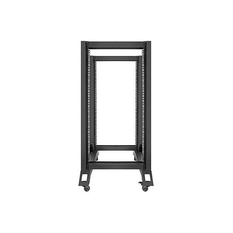 Lanberg - Rack open frame - black - 27U - 19" - 2