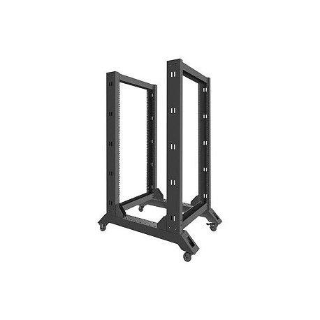 Lanberg - Rack open frame - black - 27U - 19" - 6