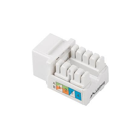 Lanberg KSU6-1090 - Modular insert - CAT 6 - UTP - RJ-45 - white - 2