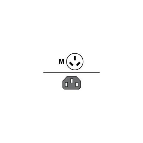 Datalogic - Power cable - IRAM2073 (GB2099) (M) to IEC 60320 C13 - black - Argentina - for Skorpio X5 - 1