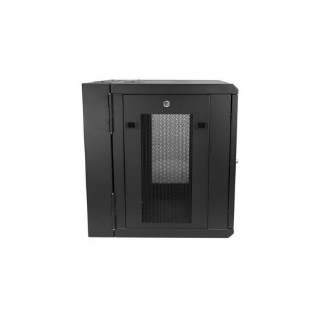 StarTech.com 12U 19" Wall Mount Network Cabinet, 20" Deep 4 Post Hinged Locking IT Computer Equipment Enclosure with Shelf, Flexible Vented Switch Depth Data Rack Cisco 3850, 2960 Series - 12U Vented Cabinet (RK1224WALHM) - Rack enclosure cabinet - wall mountable - black - 12U - 5