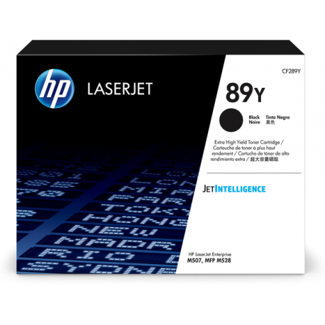 HP 89Y - High capacity - black - original - LaserJet - toner cartridge (CF289Y) - for LaserJet Enterprise M507, MFP M528; LaserJet Enterprise Flow MFP M528 - 12