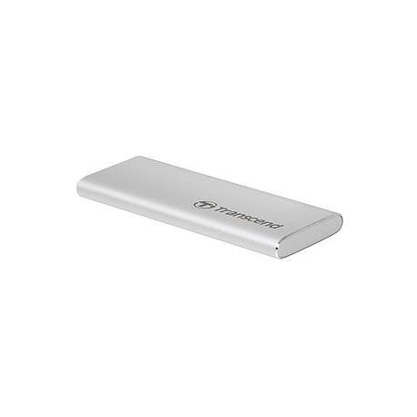 Transcend ESD240C - SSD - 120 GB - external (portable) - M.2 - USB 3.1 Gen 2 (USB-C connector) - silver - 2