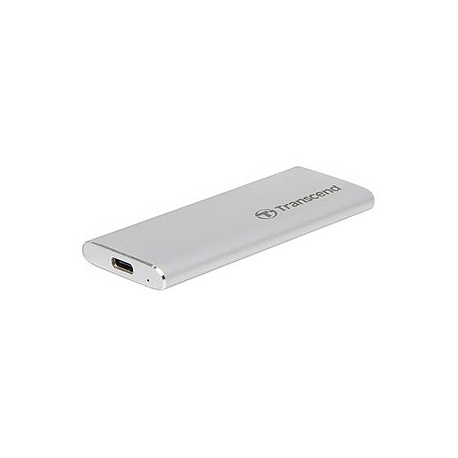 Transcend ESD240C - SSD - 120 GB - external (portable) - M.2 - USB 3.1 Gen 2 (USB-C connector) - silver - 3