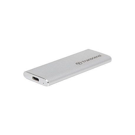 Transcend ESD240C - SSD - 240 GB - external (portable) - M.2 - USB 3.1 Gen 2 (USB-C connector) - silver - 2
