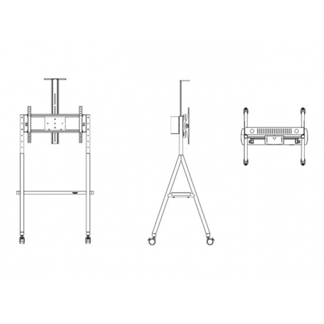 Neomounts by Newstar NS-M1500 - Cart - for LCD display / AV system - white - screen size: 32"-65" - 2
