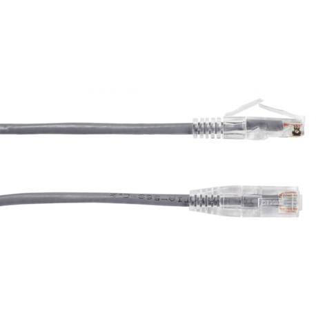Black Box Slim-Net - Patch cable - RJ-45 (M) to RJ-45 (M) - 1.22 m - UTP - CAT 6 - booted, molded, stranded - grey - 0