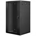 Lanberg - Rack cabinet - wall mountable - black, RAL 9004 - 22U - 19"