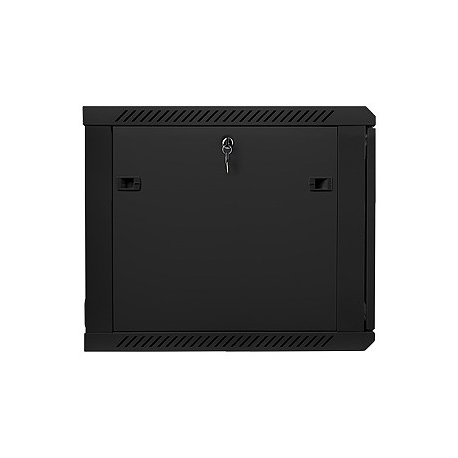 Lanberg - Rack cabinet - wall mountable - black, RAL 9004 - 9U - 19" - 4