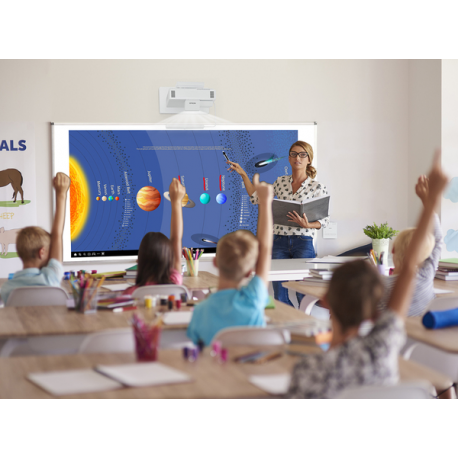 Epson EB-1485FI - 3LCD projector - 5000 lumens (white) - 5000 lumens (colour) - Full HD (1920 x 1080) - 16:9 - 1080p - ultra short-throw lens - 802.11a / b / g / n / ac wireless / LAN / Miracast - 3