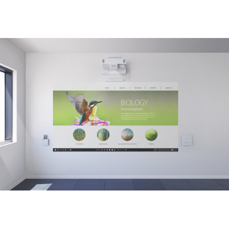 Epson EB-1485FI - 3LCD projector - 5000 lumens (white) - 5000 lumens (colour) - Full HD (1920 x 1080) - 16:9 - 1080p - ultra short-throw lens - 802.11a / b / g / n / ac wireless / LAN / Miracast - 17