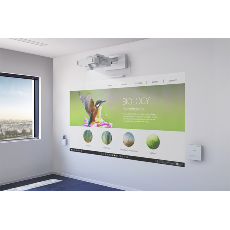 Epson EB-1485FI - 3LCD projector - 5000 lumens (white) - 5000 lumens (colour) - Full HD (1920 x 1080) - 16:9 - 1080p - ultra short-throw lens - 802.11a / b / g / n / ac wireless / LAN / Miracast - 24