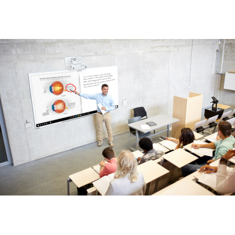 Epson EB-1485FI - 3LCD projector - 5000 lumens (white) - 5000 lumens (colour) - Full HD (1920 x 1080) - 16:9 - 1080p - ultra short-throw lens - 802.11a / b / g / n / ac wireless / LAN / Miracast - 37