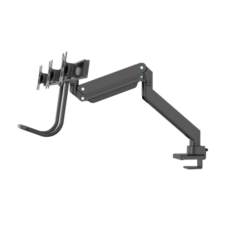 Neomounts by Newstar Select NM-D775DX3 - Mounting kit - for 3 LCD displays (full-motion) - black - screen size: 17"-24" - clamp mountable, grommet, desk-mountable - 3