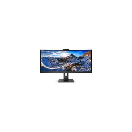 Philips P-line 346P1CRH - LED monitor - curved - 34" - 3440 x 1440 WQHD @ 100 Hz - VA - 500 cd/m² - 3000:1 - DisplayHDR 400 - 4 ms - HDMI, DisplayPort, USB-C - speakers - black texture - 0