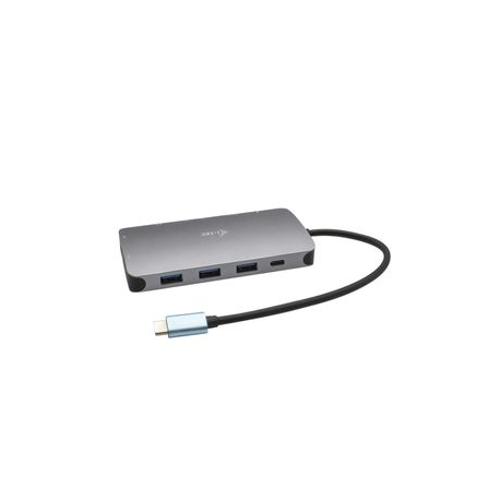 i-Tec USB-C Metal Nano Dock HDMI/VGA with LAN + Power Delivery 100 W - Docking station - USB-C / Thunderbolt 3 - VGA, HDMI - GigE - 1