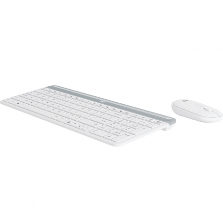 Logitech Slim Wireless Combo MK470 - Keyboard and mouse set - wireless - 2.4 GHz - US International - off-white - 7
