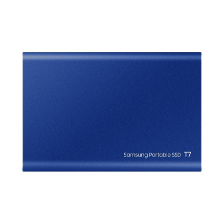 Samsung T7 MU-PC1T0H - SSD - encrypted - 1 TB - external (portable) - USB 3.2 Gen 2 (USB-C connector) - 256-bit AES - indigo blue - 11