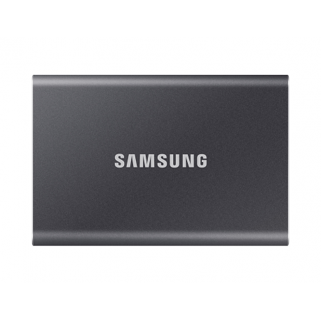 Samsung T7 MU-PC1T0T - SSD - encrypted - 1 TB - external (portable) - USB 3.2 Gen 2 (USB-C connector) - 256-bit AES - titan grey - 0