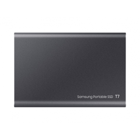 Samsung T7 MU-PC1T0T - SSD - encrypted - 1 TB - external (portable) - USB 3.2 Gen 2 (USB-C connector) - 256-bit AES - titan grey - 4