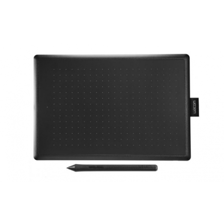 One by Wacom Medium - Digitiser - right and left-handed - 21.6 x 13.5 cm - electromagnetic - wired - USB - black, red - 0