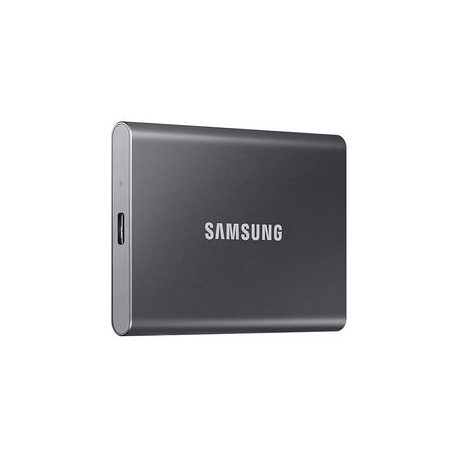 Samsung T7 MU-PC2T0T - SSD - encrypted - 2 TB - external (portable) - USB 3.2 Gen 2 (USB-C connector) - 256-bit AES - titan grey - 1