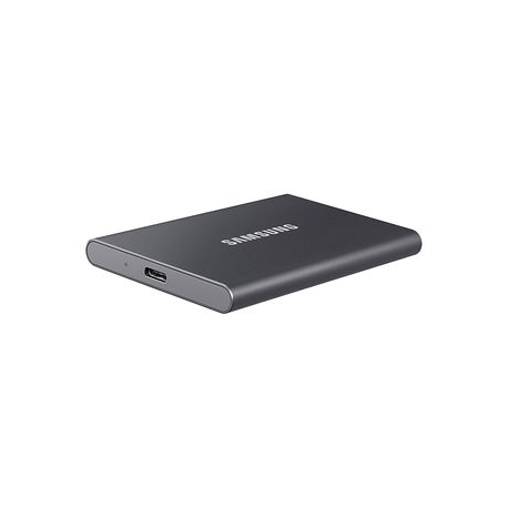 Samsung T7 MU-PC2T0T - SSD - encrypted - 2 TB - external (portable) - USB 3.2 Gen 2 (USB-C connector) - 256-bit AES - titan grey - 4