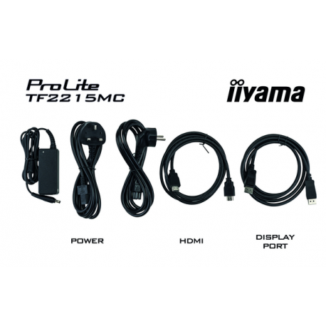 iiyama ProLite TF2215MC-B2 - LED monitor - 22" (21.5" viewable) - open frame - touchscreen - 1920 x 1080 Full HD (1080p) @ 60 Hz - IPS - 350 cd / m² - 1000:1 - 14 ms - HDMI, VGA, DisplayPort - black - 8