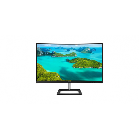 Philips E-line 272E1CA - LED monitor - curved - 27" - 1920 x 1080 Full HD (1080p) @ 75 Hz - VA - 250 cd / m² - 3000:1 - 4 ms - HDMI, VGA, DisplayPort - speakers - textured black - 7